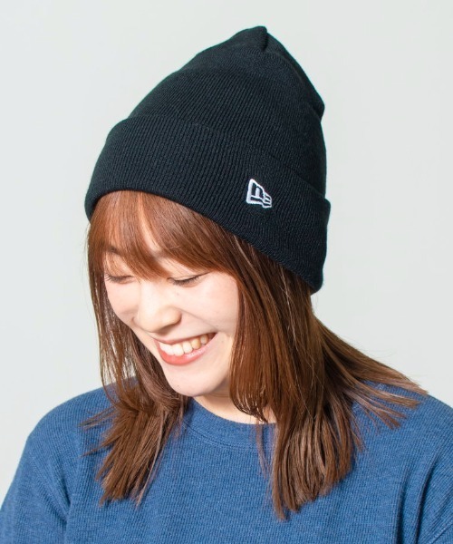 NEW ERA（ニューエラ）の「NEW ERA  BASIC CUFF KNIT（ニットキャップ/ビーニー・メンズ・ネイビー/ブラウン/グレー/アイボリー/ブラック×ホワイト/ブラック×ブラック/バーガンディー/ウィート/ブラック×ゴールド・57~59cm）」の3枚目の写真