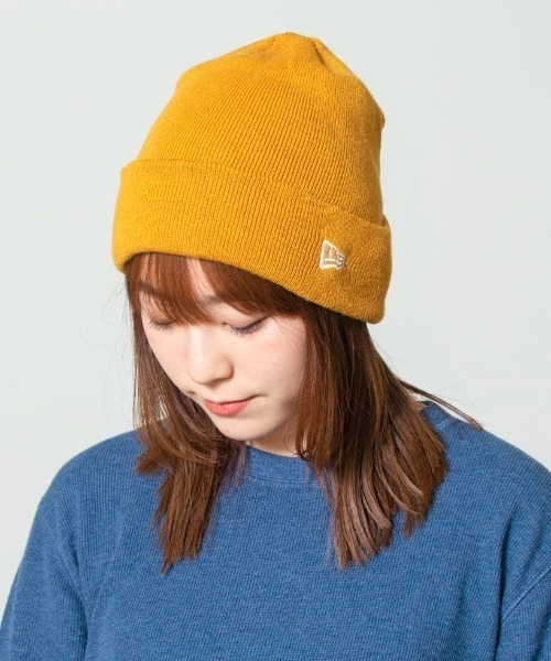 NEW ERA（ニューエラ）の「NEW ERA  BASIC CUFF KNIT（ニットキャップ/ビーニー・メンズ・ネイビー/ブラウン/グレー/アイボリー/ブラック×ホワイト/ブラック×ブラック/バーガンディー/ウィート/ブラック×ゴールド・57~59cm）」の8枚目の写真