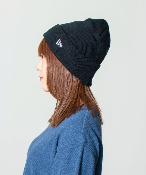 NEW ERA（ニューエラ）の「NEW ERA  BASIC CUFF KNIT（ニットキャップ/ビーニー・メンズ・ネイビー/ブラウン/グレー/アイボリー/ブラック×ホワイト/ブラック×ブラック/バーガンディー/ウィート/ブラック×ゴールド・57~59cm）」の12枚目の写真