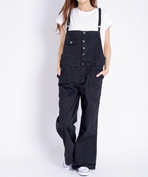 ツイルサロペットワイドパンツ