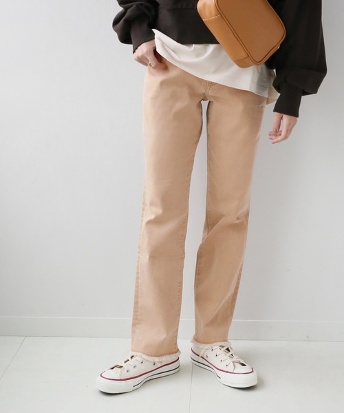 JOURNAL STANDARD relume(ジャーナルスタンダード レリューム)の「【MARITAS】カットオフカラーデニム◆(デニムパンツ)」|キャメル