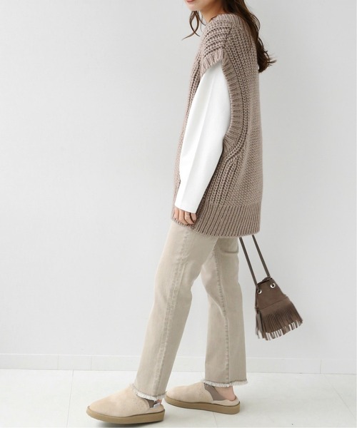 JOURNAL STANDARD relume(ジャーナルスタンダード レリューム)の「【MARITAS】カットオフカラーデニム◆(デニムパンツ・レディース・カーキ/グレー/キャメル/ベージュ・36/38)」の7枚目の写真