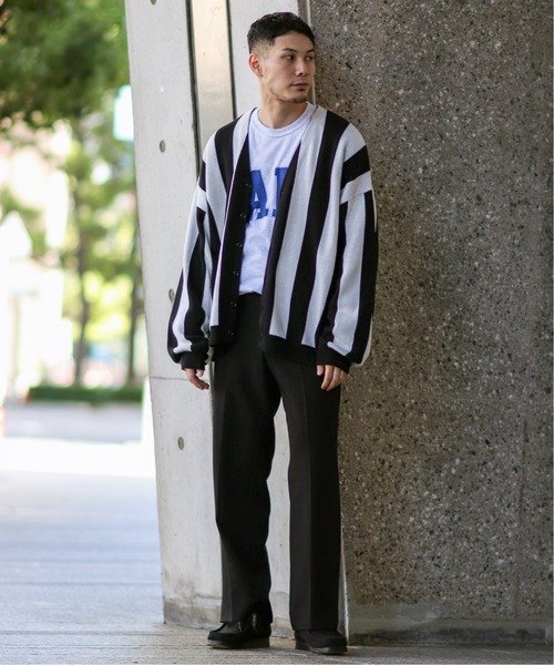 JOINT WORKS（ジョイントワークス）の「CHECKER FLAG CARDIGAN（カーディガン/ボレロ・メンズ・パープル系その他/ブラック系その他/ブラック/パープル・MEDIUM/LARGE）」の5枚目の写真