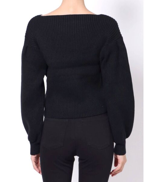 EMODA（エモダ）の「ボートネックパフニット（ニット/セーター・レディース・グリーン/アイボリー/マスタード/ブラック・FREE）」の19枚目の写真