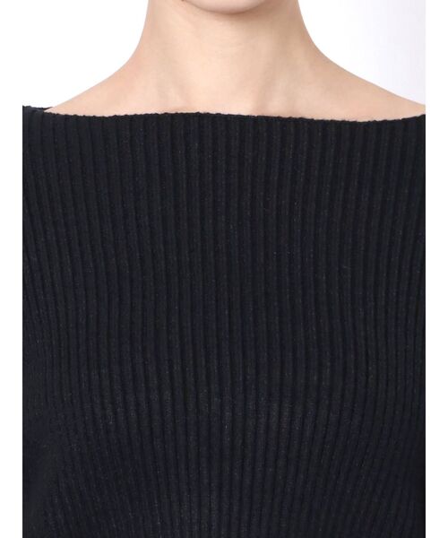 EMODA（エモダ）の「ボートネックパフニット（ニット/セーター・レディース・グリーン/アイボリー/マスタード/ブラック・FREE）」の22枚目の写真