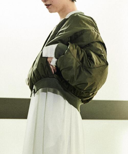 nota(ノータ)の「変形ショートMA-1(ミリタリージャケット・レディース・ブラック/カーキ・FREE)」の3枚目の写真