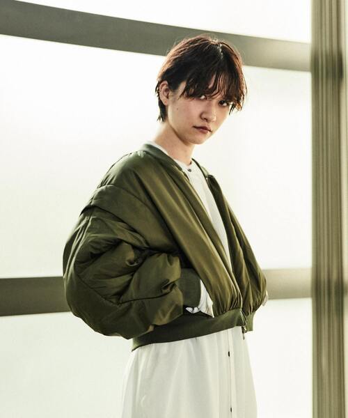 nota(ノータ)の「変形ショートMA-1(ミリタリージャケット・レディース・ブラック/カーキ・FREE)」の18枚目の写真