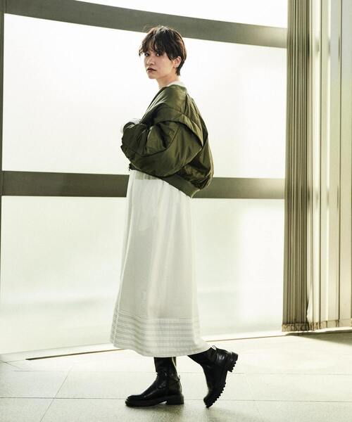 nota(ノータ)の「変形ショートMA-1(ミリタリージャケット・レディース・ブラック/カーキ・FREE)」の20枚目の写真