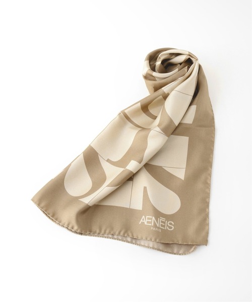 #【AENEIS】レタリング シルクスカーフ