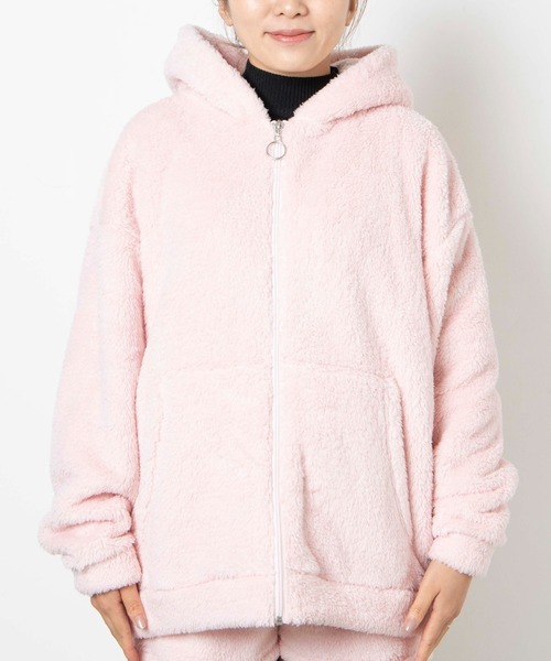 WEGO（ウィゴー）の「WEGO/ウサギパーカー（ルームウェア/パジャマ・レディース・ブラック/オフホワイト/ピンク・FREE）」の6枚目の写真