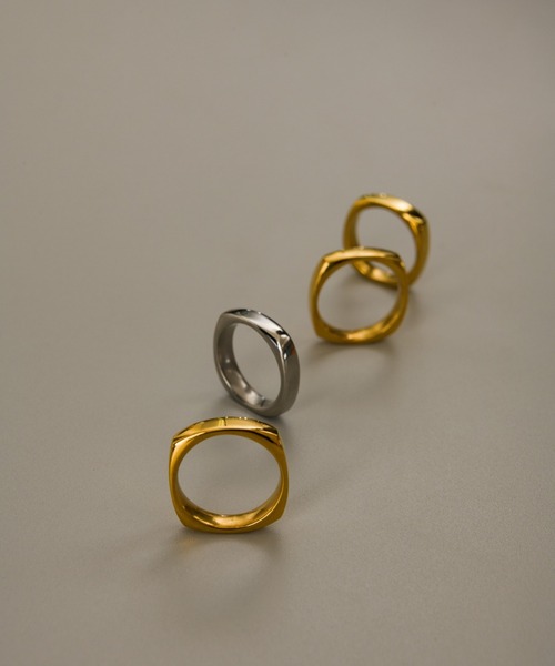 muku（ムク）の「金属アレルギー対応 スクエアリング / サージカルステンレス（リング・レディース・シルバー/ゴールド・6/8/7）」の20枚目の写真