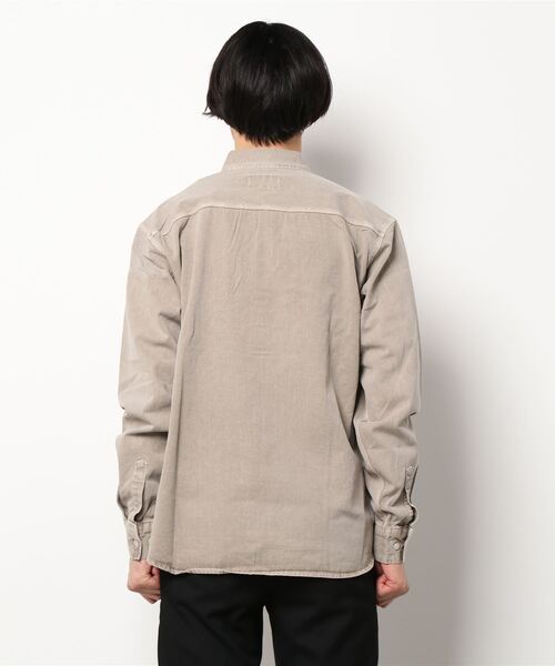 natto（ナット）の「【ユニセックスアイテム】vintage like shirt / ビンテージライクシャツ（シャツ/ブラウス・メンズ・ベージュ/オリーブ・FREE）」の3枚目の写真