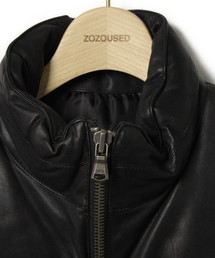 シェラックウールレザーダウンベストshellac シェラックウールレザーダウンベストshellac