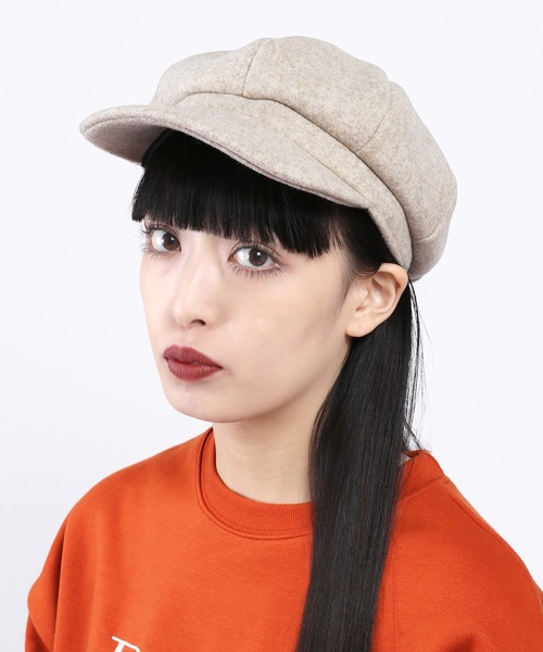 WC（ダブル シー）の「ウールタッチキャスケット（キャスケット・レディース・ブラック/ブラウン/アイボリー・FREE）」の5枚目の写真