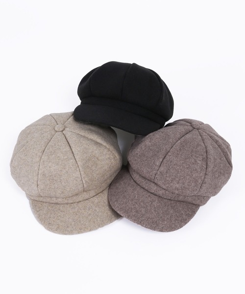 WC（ダブル シー）の「ウールタッチキャスケット（キャスケット・レディース・ブラック/ブラウン/アイボリー・FREE）」の6枚目の写真