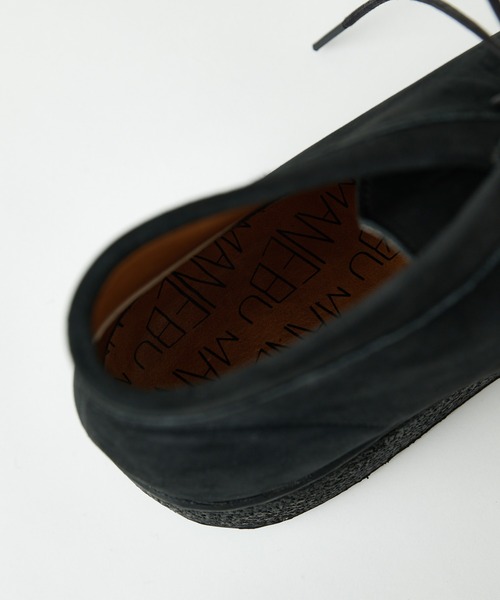 MANEBU（マネブ）の「【MANEBU/マネブ】別注 Chukka boots/スニーカーソールスウェードチャッカブーツ（ブーツ・メンズ・ブラック・27cm/28cm/26cm）」の10枚目の写真