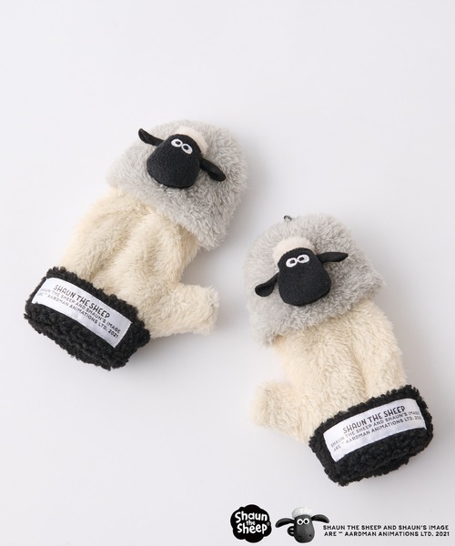 CIAOPANIC TYPY(チャオパニックティピー)の「【KIDS】【ひつじのショーン×CIAOPANIC TYPY】コラボ2WAY手袋(手袋・キッズ・ブラック/ブラウン・ONE SIZE)」の3枚目の写真