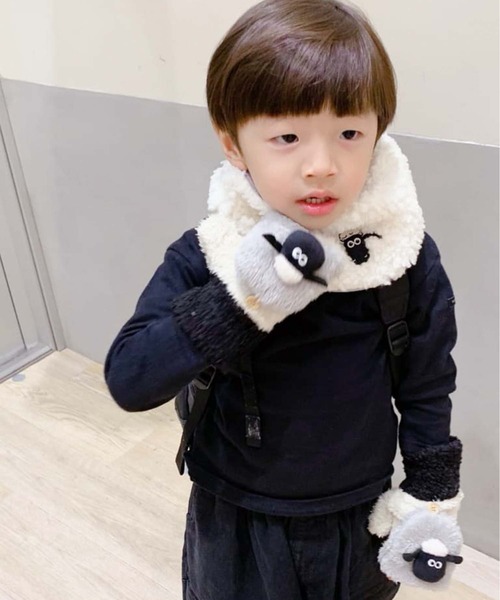CIAOPANIC TYPY(チャオパニックティピー)の「【KIDS】【ひつじのショーン×CIAOPANIC TYPY】コラボ2WAY手袋(手袋・キッズ・ブラック/ブラウン・ONE SIZE)」の10枚目の写真