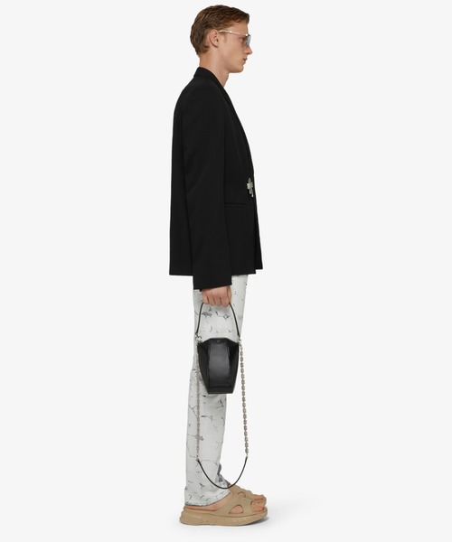 GIVENCHY（ジバンシイ）の「パドロック付き テクスチャードウール ジャケット（ノーカラージャケット・メンズ・ブラック・44/46/50）」の3枚目の写真
