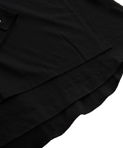 NO ID.(ノーアイディ)の「mlt3699-アシンメトリーレイヤードオフタートルロンT(Tシャツ/カットソー・メンズ・ホワイト/ベージュ/ブラック/ダークグレー・ONE SIZE)」の17枚目の写真