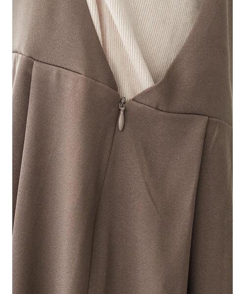 Petit fleur(プチフルール)の「・Petit Fleur キリカエタックワンピース*(ジャンパースカート・レディース・ブラック/ベージュ/グレイッシュベージュ・FREE)」の11枚目の写真