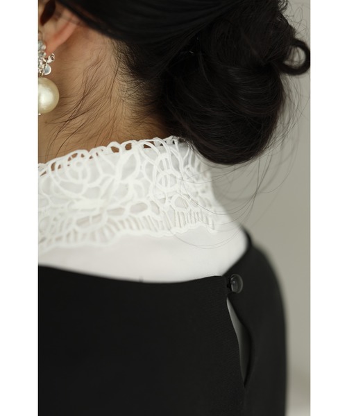 cawaii（カワイイ）の「いつもの服が変わる。カッティングレース付け襟（付け襟・レディース・ホワイト・FREE）」の8枚目の写真