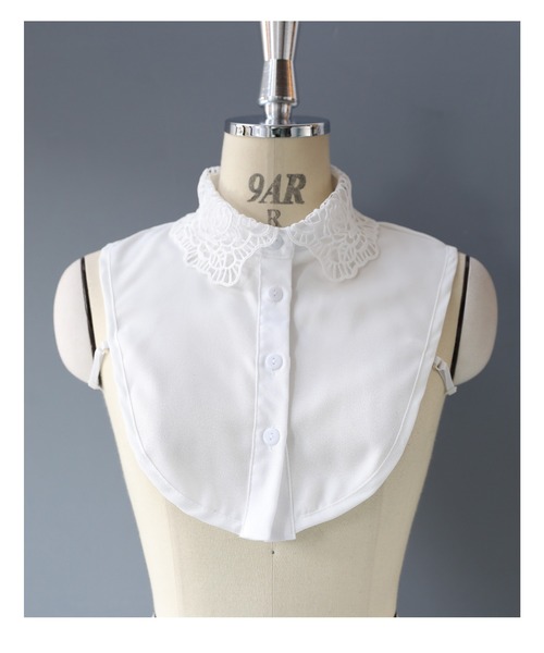 cawaii（カワイイ）の「いつもの服が変わる。カッティングレース付け襟（付け襟・レディース・ホワイト・FREE）」の2枚目の写真