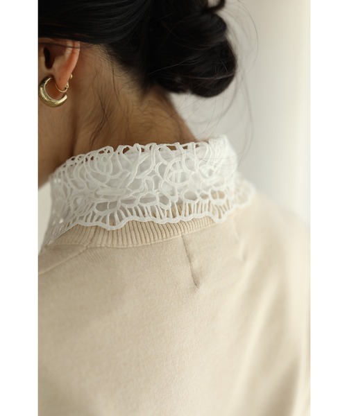 cawaii（カワイイ）の「いつもの服が変わる。カッティングレース付け襟（付け襟・レディース・ホワイト・FREE）」の10枚目の写真