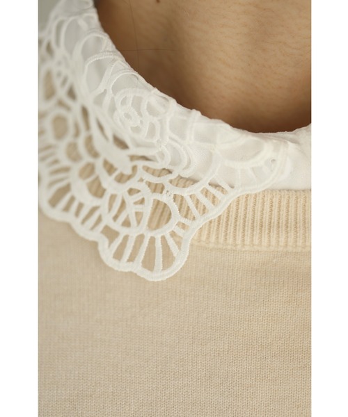 cawaii（カワイイ）の「いつもの服が変わる。カッティングレース付け襟（付け襟・レディース・ホワイト・FREE）」の9枚目の写真