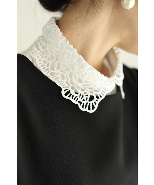 cawaii（カワイイ）の「いつもの服が変わる。カッティングレース付け襟（付け襟・レディース・ホワイト・FREE）」の7枚目の写真