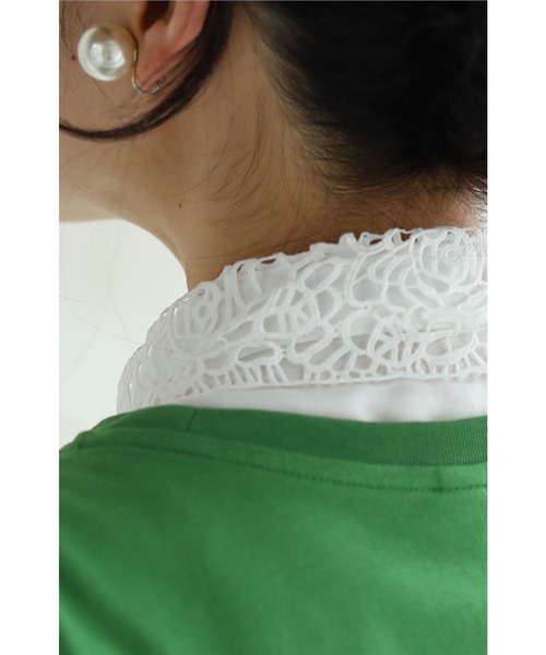 cawaii（カワイイ）の「いつもの服が変わる。カッティングレース付け襟（付け襟・レディース・ホワイト・FREE）」の21枚目の写真