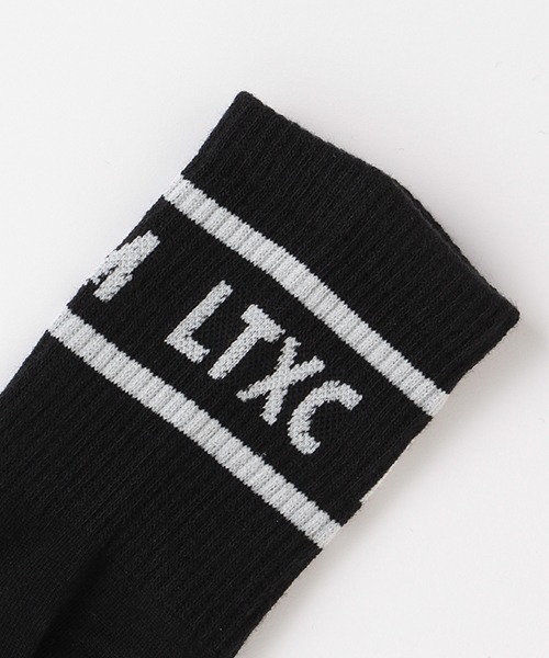 LOVETOXIC（ラブトキシック）の「ラインロゴクルーソックス（ソックス/靴下・キッズ・ピンク/ラベンダー/ブラック/マルチ/ベージュ/サックスブルー・20-22cm/23-25cm）」の9枚目の写真