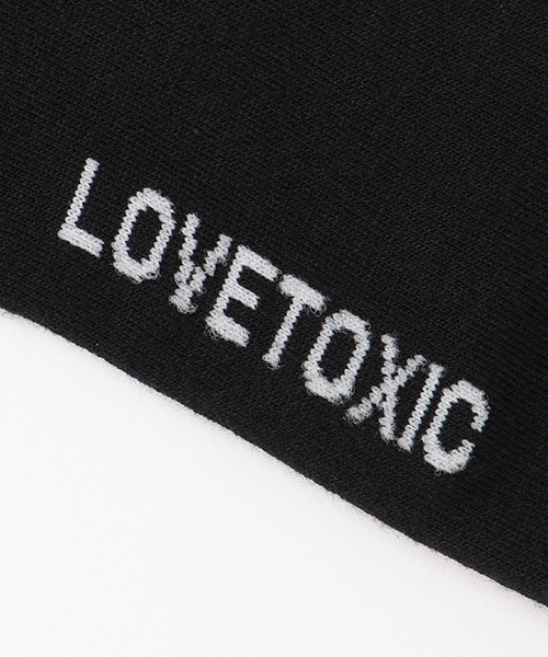 LOVETOXIC（ラブトキシック）の「ラインロゴクルーソックス（ソックス/靴下・キッズ・ピンク/ラベンダー/ブラック/マルチ/ベージュ/サックスブルー・20-22cm/23-25cm）」の10枚目の写真