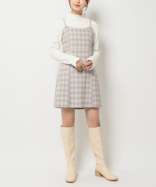 OLIVE des OLIVE（オリーブデオリーブ）の「タートル付ミニキャミワンピ（ワンピース・レディース・ライトグレー/ブラック/ミント/ワンウォッシュ・FREE）」の13枚目の写真