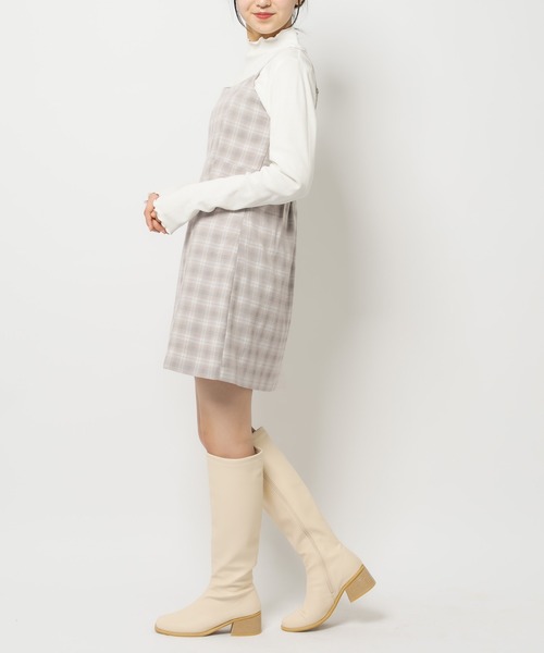 OLIVE des OLIVE（オリーブデオリーブ）の「タートル付ミニキャミワンピ（ワンピース・レディース・ライトグレー/ブラック/ミント/ワンウォッシュ・FREE）」の14枚目の写真