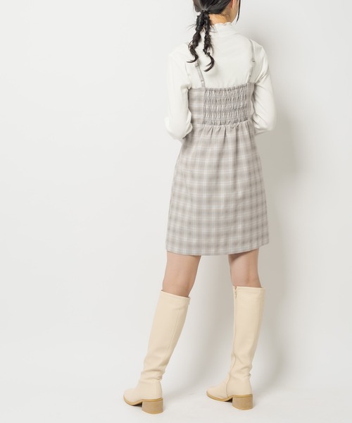 OLIVE des OLIVE（オリーブデオリーブ）の「タートル付ミニキャミワンピ（ワンピース・レディース・ライトグレー/ブラック/ミント/ワンウォッシュ・FREE）」の15枚目の写真