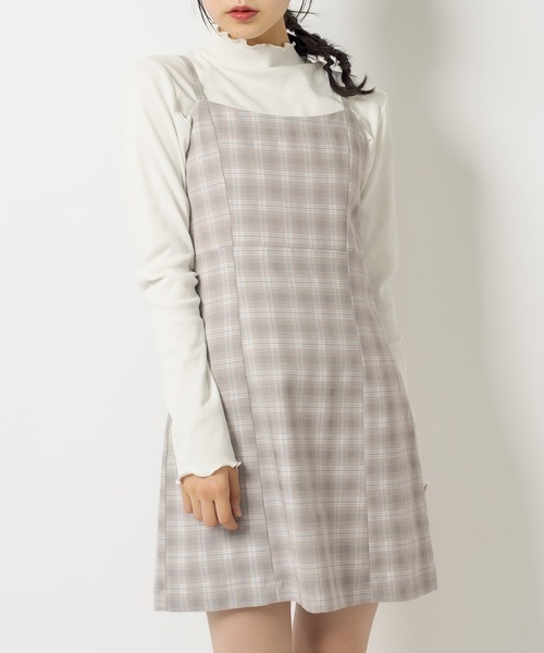 OLIVE des OLIVE（オリーブデオリーブ）の「タートル付ミニキャミワンピ（ワンピース・レディース・ライトグレー/ブラック/ミント/ワンウォッシュ・FREE）」の16枚目の写真