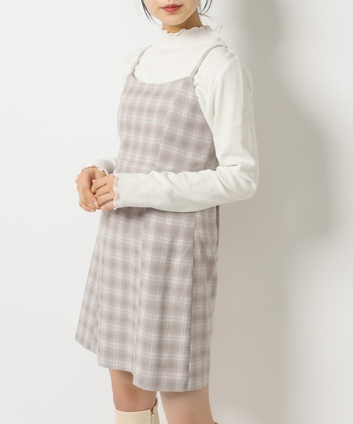 OLIVE des OLIVE（オリーブデオリーブ）の「タートル付ミニキャミワンピ（ワンピース・レディース・ライトグレー/ブラック/ミント/ワンウォッシュ・FREE）」の17枚目の写真