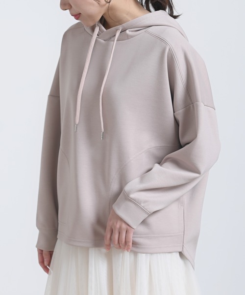rps(アールピーエス)の「ダンボール変形ポケ付ドルマンパーカー(パーカー・レディース・ブルー/アイボリー/ミント/ピンクベージュ/ブラック・M/フリー)」の5枚目の写真