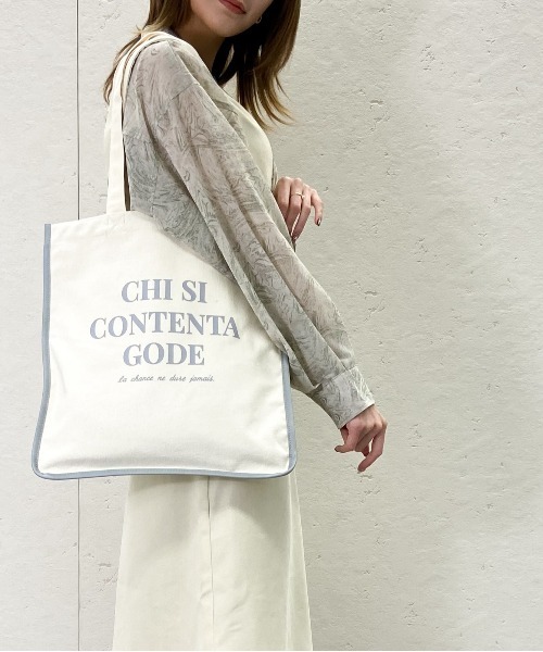 Per sist ence(パーシエンス)の「Per sist ence/パーシエンス 帆布 パイピングトート(トートバッグ・レディース・キャメル/ブラック/ブラック系その他/グレー・FREE)」の4枚目の写真