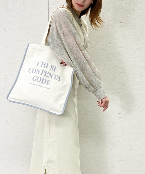 Per sist ence(パーシエンス)の「Per sist ence/パーシエンス 帆布 パイピングトート(トートバッグ・レディース・キャメル/ブラック/ブラック系その他/グレー・FREE)」の22枚目の写真