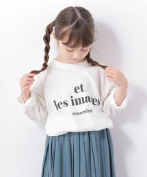 SHIPS any | 【SHIPS any別注】MONMIMI: ロゴプリント ロングスリーブ Tシャツ 長袖<KIDS>◆(Tシャツ/カットソー)