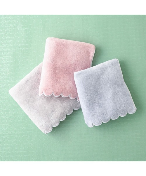 Francfranc（フランフラン）の「マイクロファイバー フェイスタオル スカラップ ピンク（タオル・レディース・ピンク・FREE）」の7枚目の写真