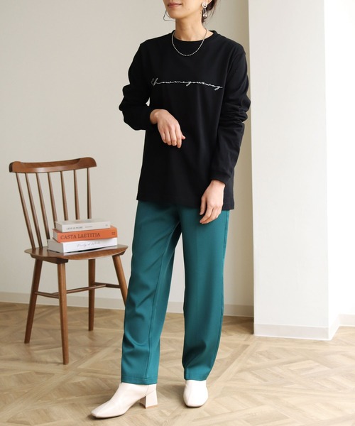 HER CLOSET(ハークローゼット)の「【shemoshelly】WEB限定シンプルプリントロゴロンT(Tシャツ/カットソー・レディース・ホワイト/ブラック・S/M/L)」の7枚目の写真