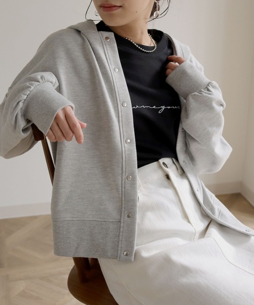 HER CLOSET(ハークローゼット)の「【shemoshelly】WEB限定シンプルプリントロゴロンT(Tシャツ/カットソー・レディース・ホワイト/ブラック・S/M/L)」の14枚目の写真