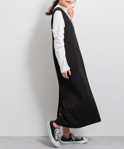 CIAOPANIC TYPY（チャオパニックティピー）の「【インナー付き】3WAYジレワンピジャンスカ（ジャンパースカート・レディース・ブラック/グレイッシュベージュ・ONE SIZE）」の12枚目の写真