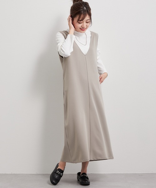 CIAOPANIC TYPY（チャオパニックティピー）の「【インナー付き】3WAYジレワンピジャンスカ（ジャンパースカート・レディース・ブラック/グレイッシュベージュ・ONE SIZE）」の19枚目の写真