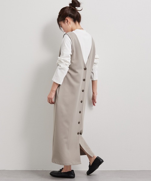 CIAOPANIC TYPY（チャオパニックティピー）の「【インナー付き】3WAYジレワンピジャンスカ（ジャンパースカート・レディース・ブラック/グレイッシュベージュ・ONE SIZE）」の20枚目の写真