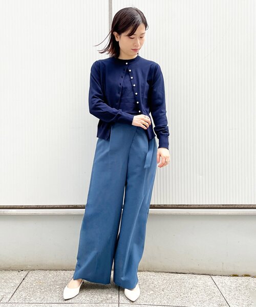 UNTITLED（アンタイトル）の「◆レーヨンストレッチカーディガン【洗える】（カーディガン/ボレロ・レディース・ブラック/ネイビー/グレー系・02/00）」の5枚目の写真