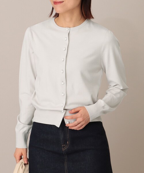 UNTITLED（アンタイトル）の「◆レーヨンストレッチカーディガン【洗える】（カーディガン/ボレロ・レディース・ブラック/ネイビー/グレー系・02/00）」の8枚目の写真